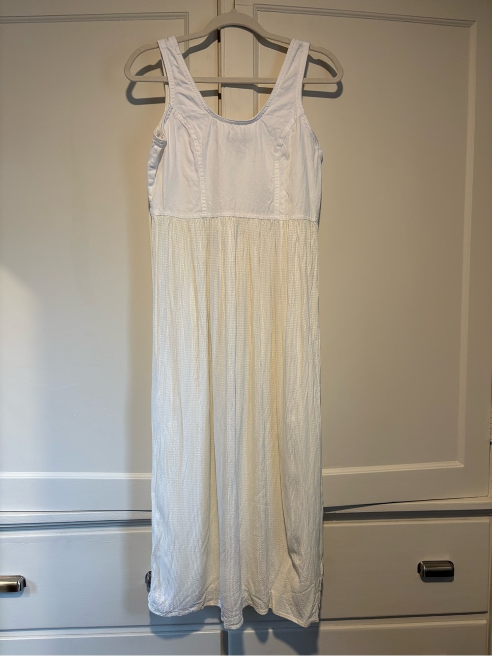 Vintage Marnie West Cream Sleeveless Midi Dress